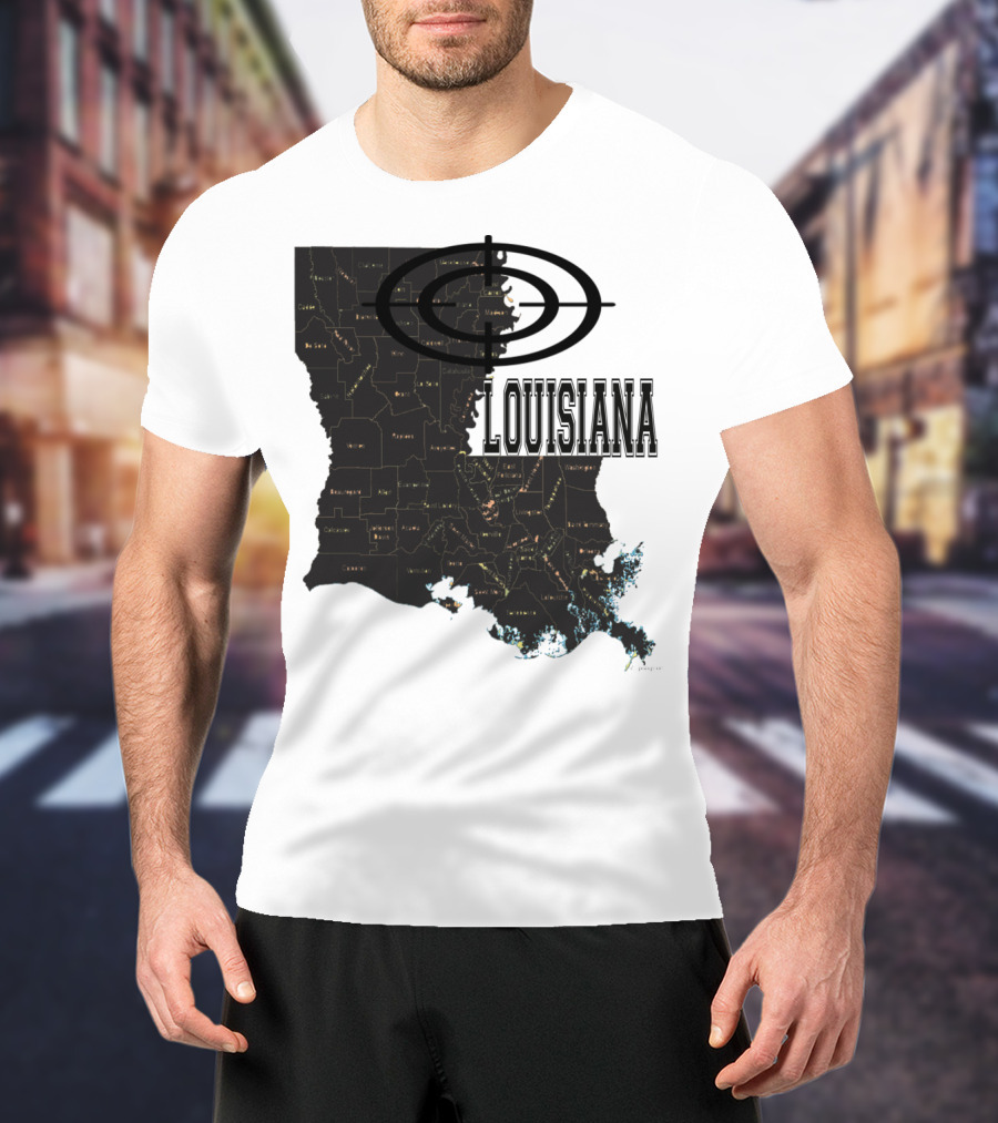 Louisiana Map Overlay Urban Classic T-Shirt