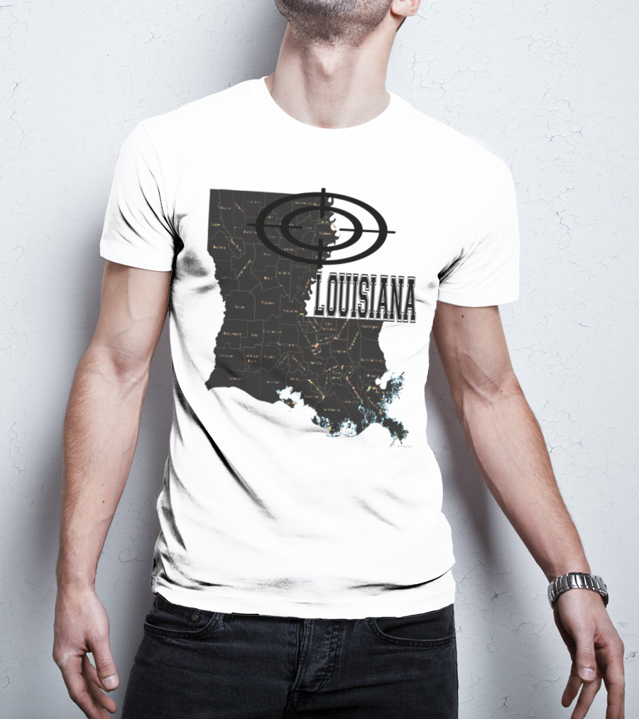 Louisiana Map Overlay Urban Classic T-Shirt