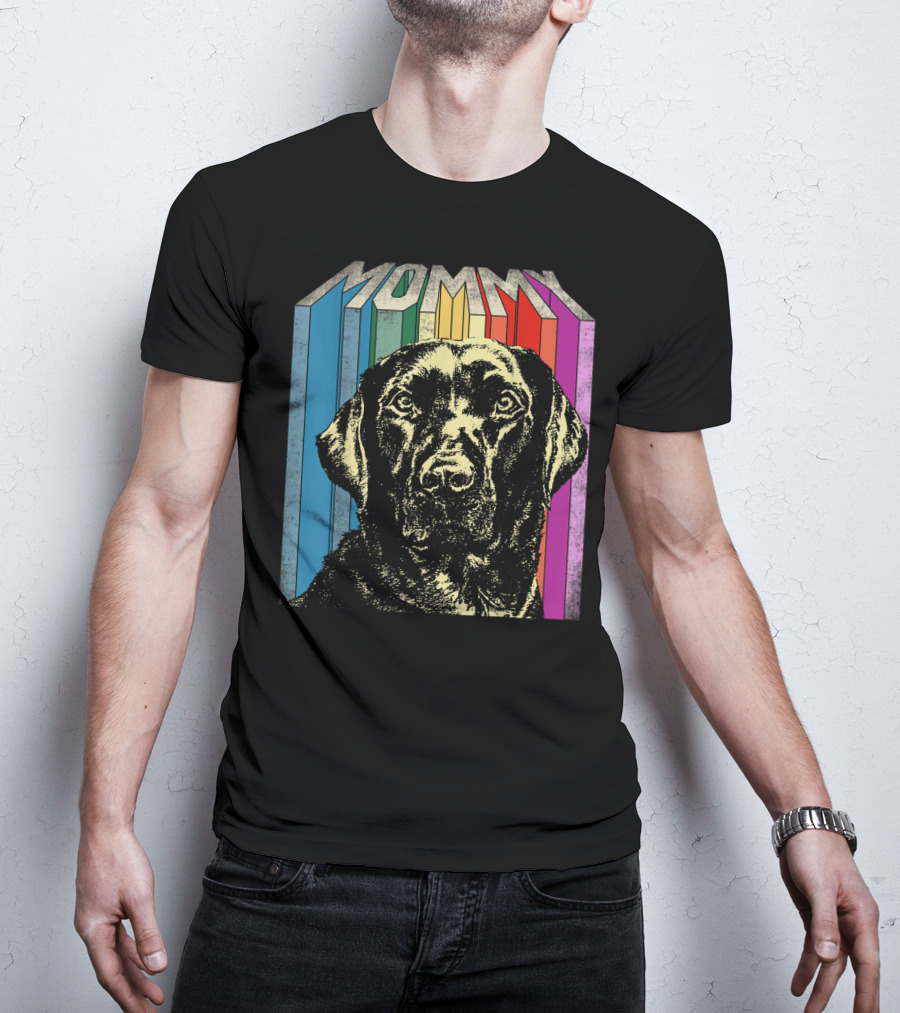 Mommy Labrador Colorful Retro T-Shirt