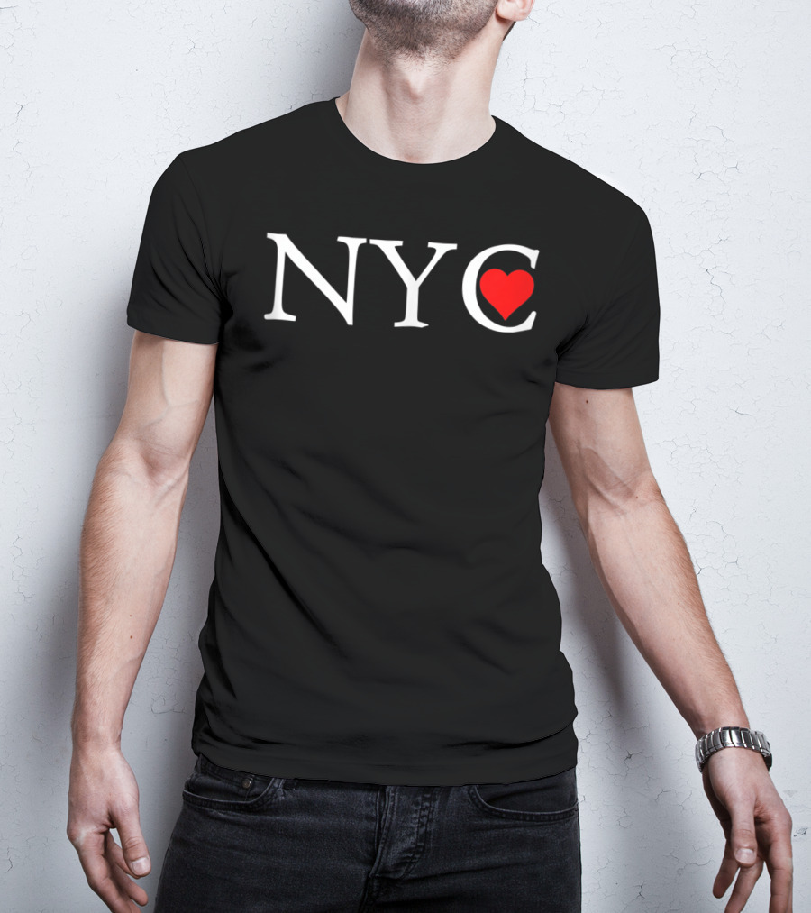 NYC Classic Red Heart Trendy New York CP T-Shirt