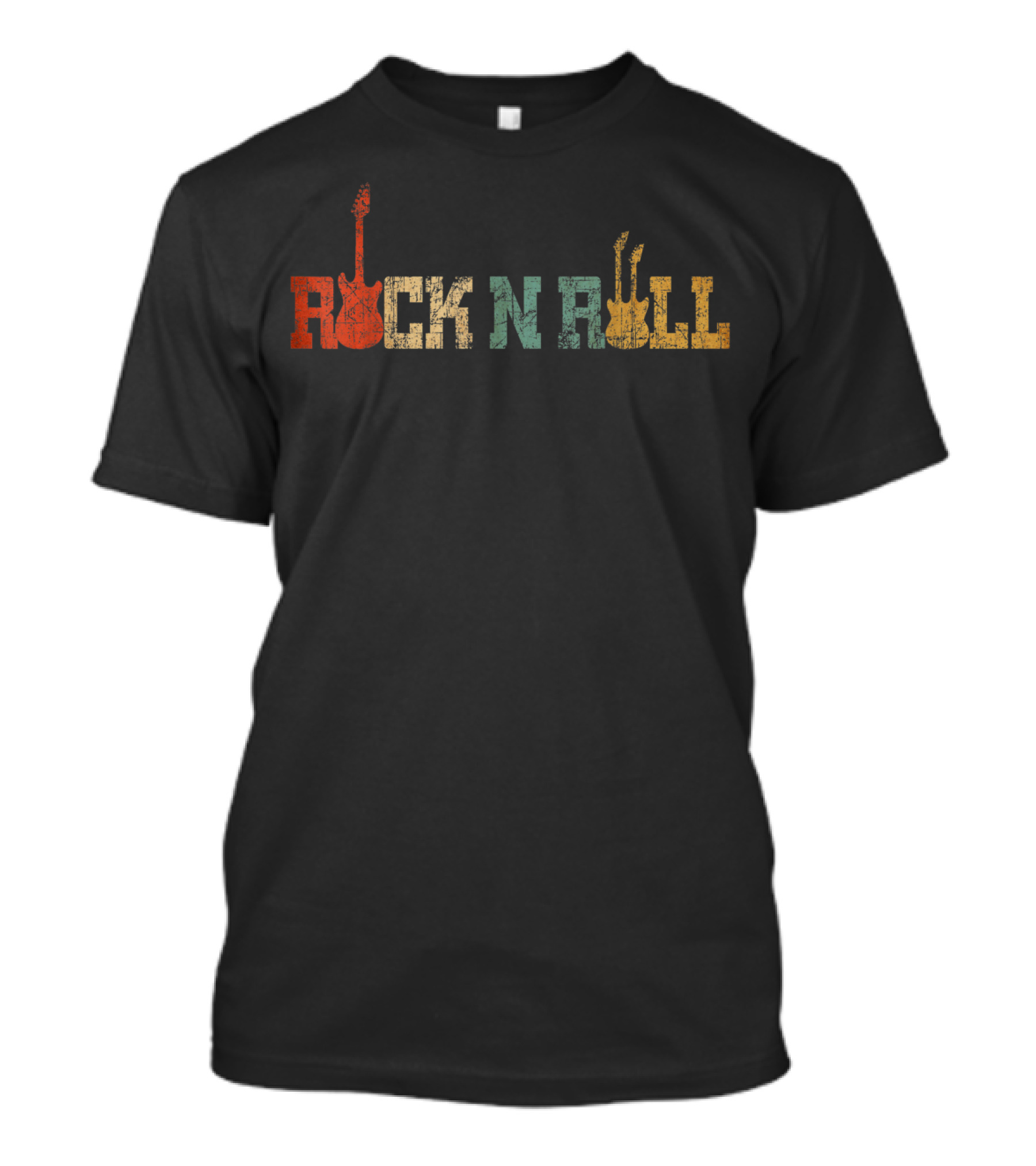 Retro Vintage Rock N Roll Guitar Music Lover T-Shirt