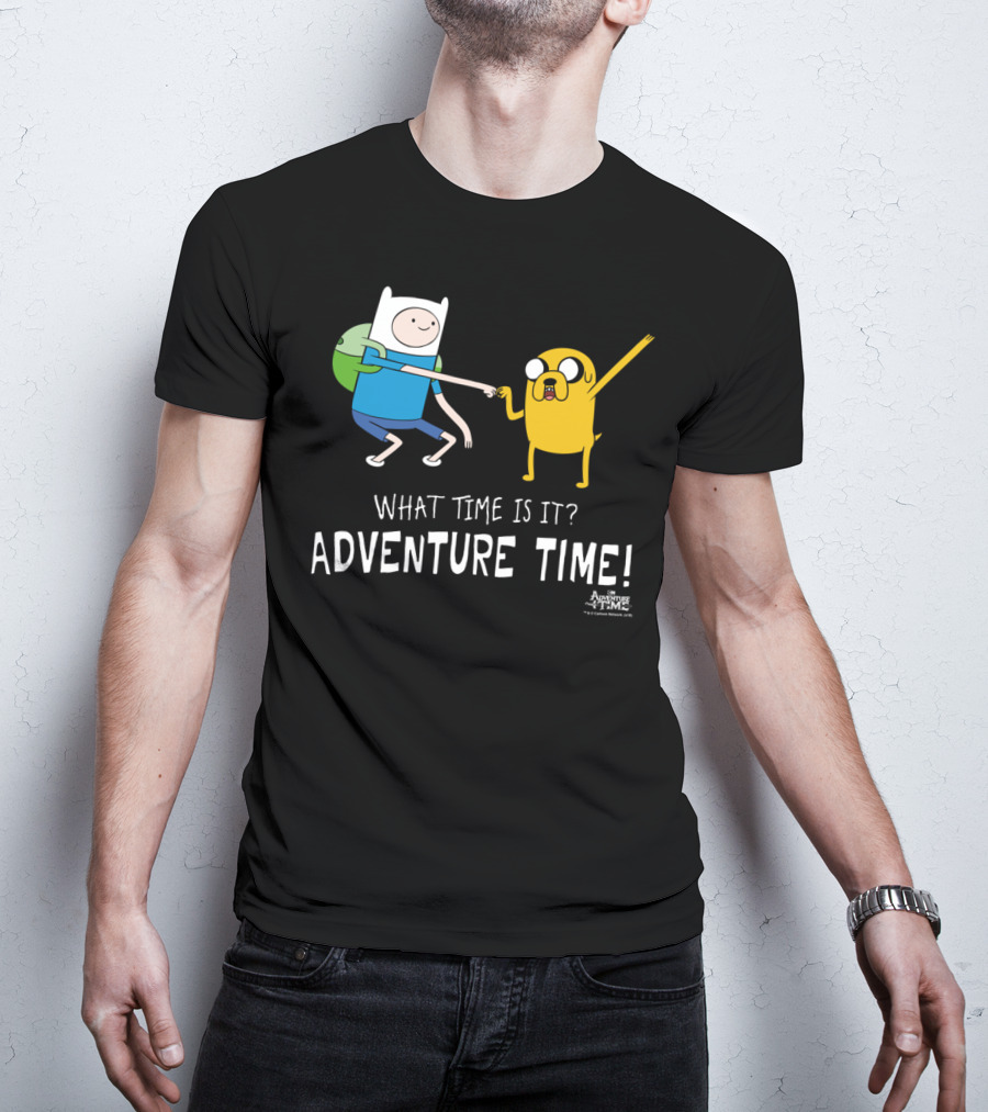 Adventure Time Finn And Jake What Time Is It Fist Bump T-Shirt