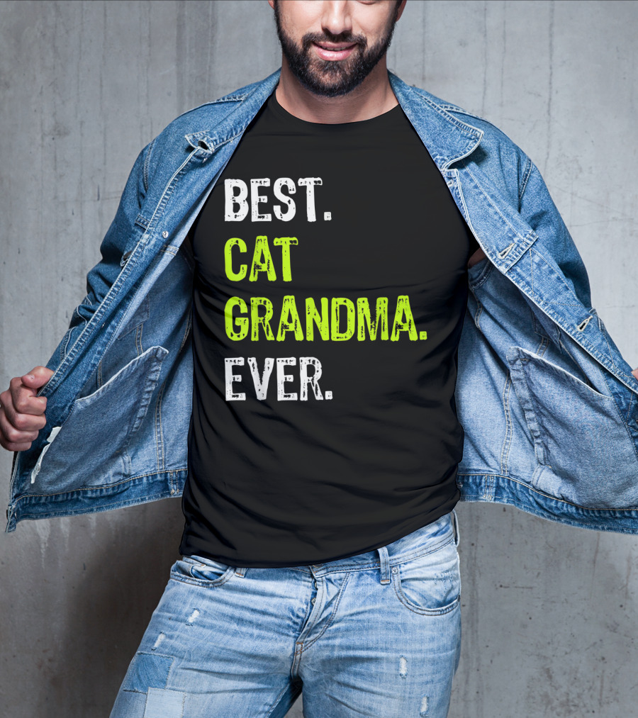 Best Cat Grandma Ever Retro Funny Grandmother T-Shirt
