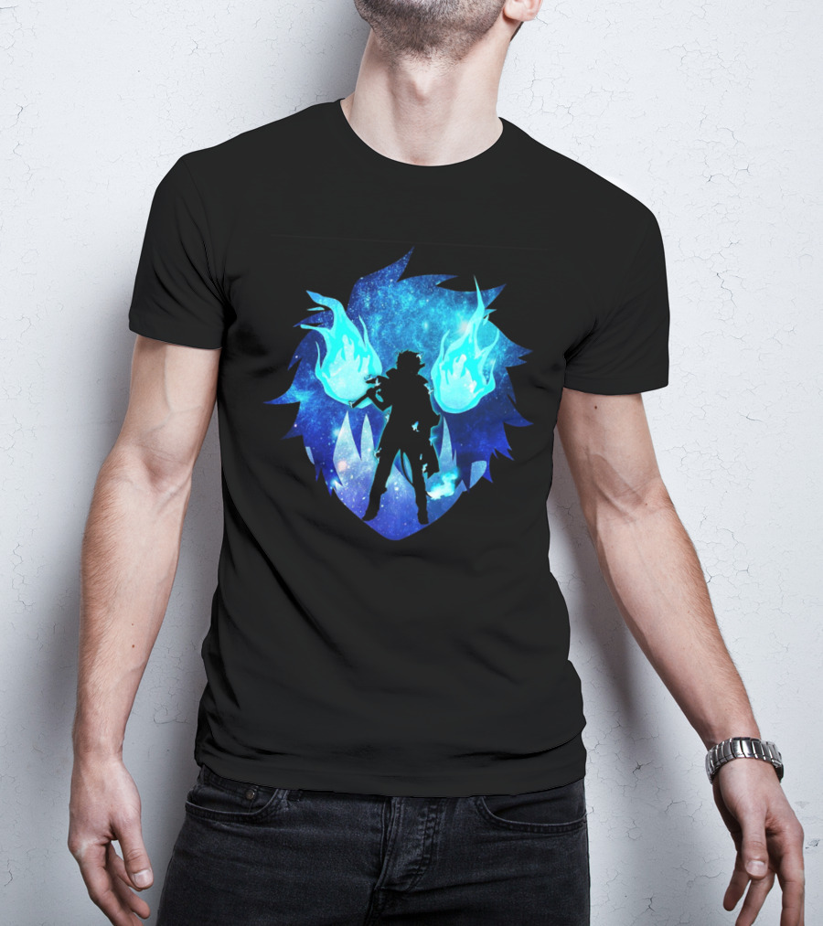Blue Flames Ao No Anime Exorcist T-Shirt