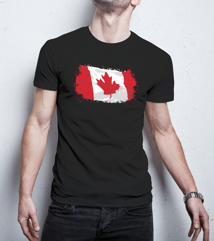 Canada Flag Iconic Maple Leaf Ensign Banner T-Shirt