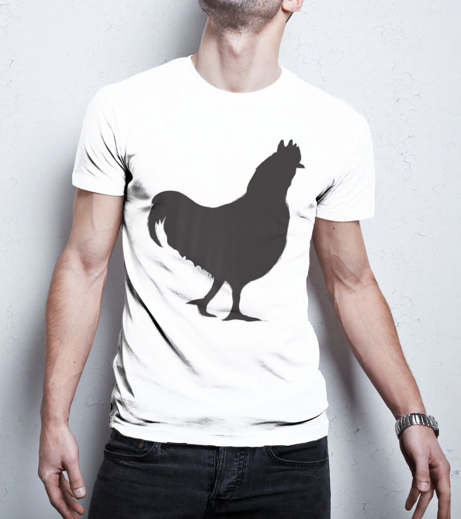 Chicken Poultry Silhouette Icon T-Shirt