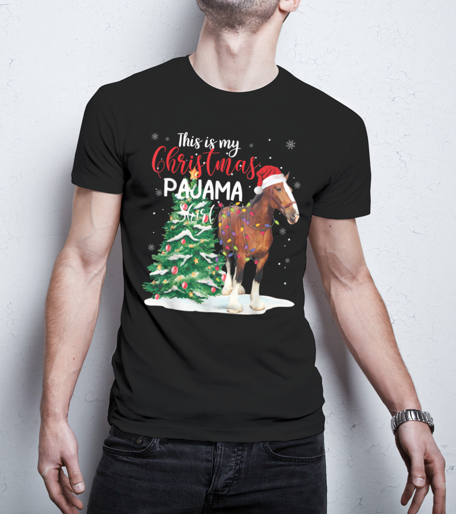 This Is My Christmas Pajama Clydesdale Horse T-Shirt