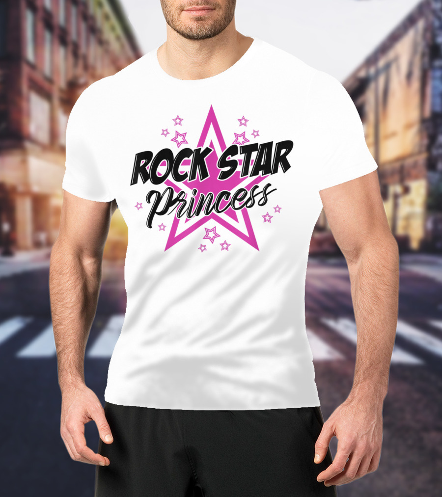 Rockstar Princess Pink Star Sassy Cool T-Shirt