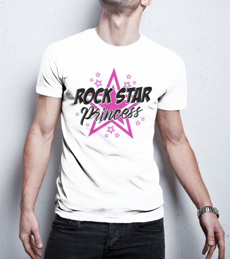 Rockstar Princess Pink Star Sassy Cool T-Shirt