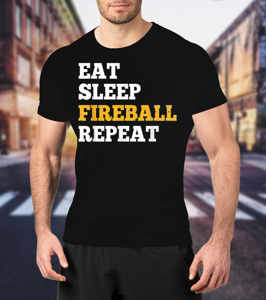 Eat Sleep Fireball Repeat RPG Gamers Gamers T-Shirt