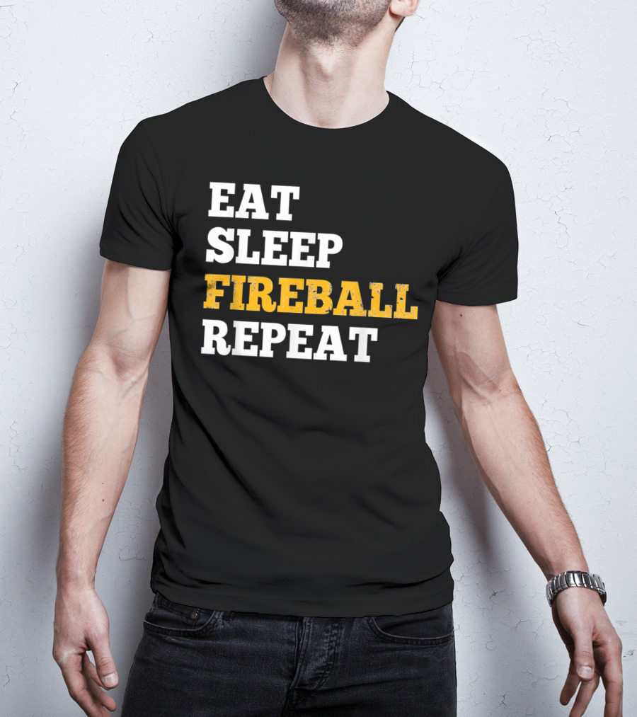 Eat Sleep Fireball Repeat RPG Gamers Gamers T-Shirt
