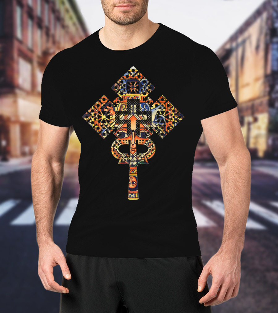 Ethiopian Christian Symbolism Christ In Glory Cross T-Shirt