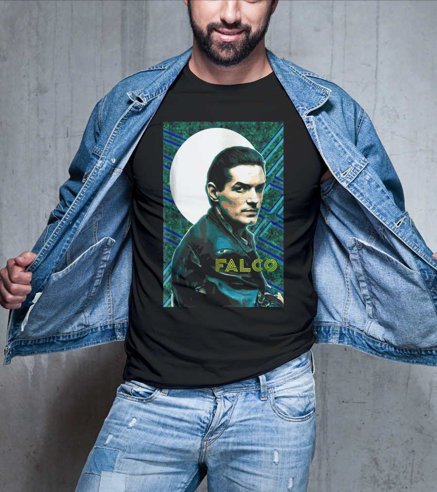 Falco Art Deco Retro Style Portrait T-Shirt