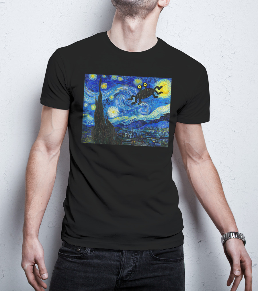 Fsm Flying Spaghetti Monster Pastafarian Starry Night T-Shirt