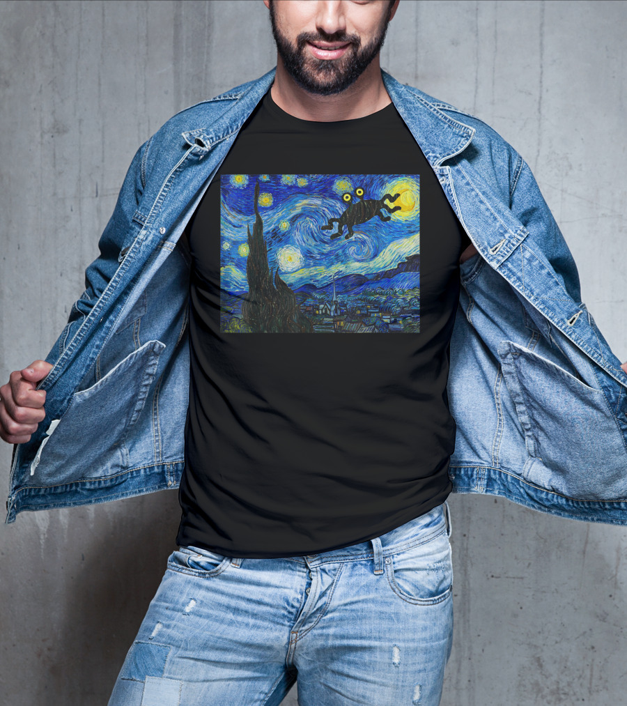 Fsm Flying Spaghetti Monster Pastafarian Starry Night T-Shirt