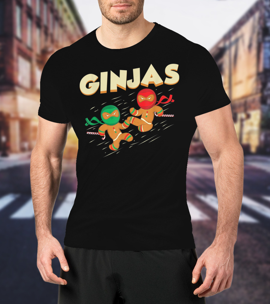 Ginjas Ninja Gingerbread Warriors T-Shirt
