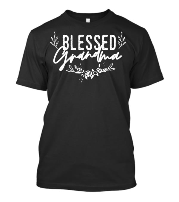 Blessed Grandma Floral Script T-Shirt