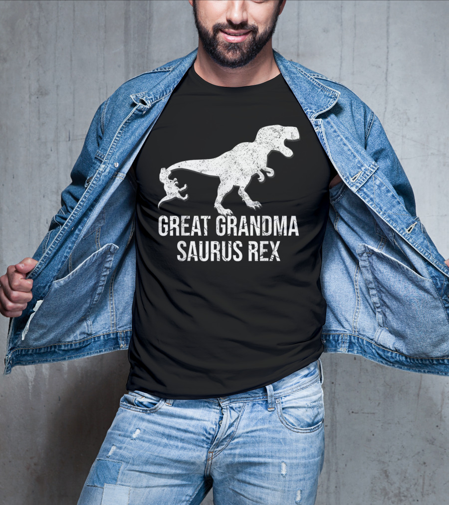 Great Grandma Saurus Rex Funny Grandma T-Rex Dinosaur T-Shirt