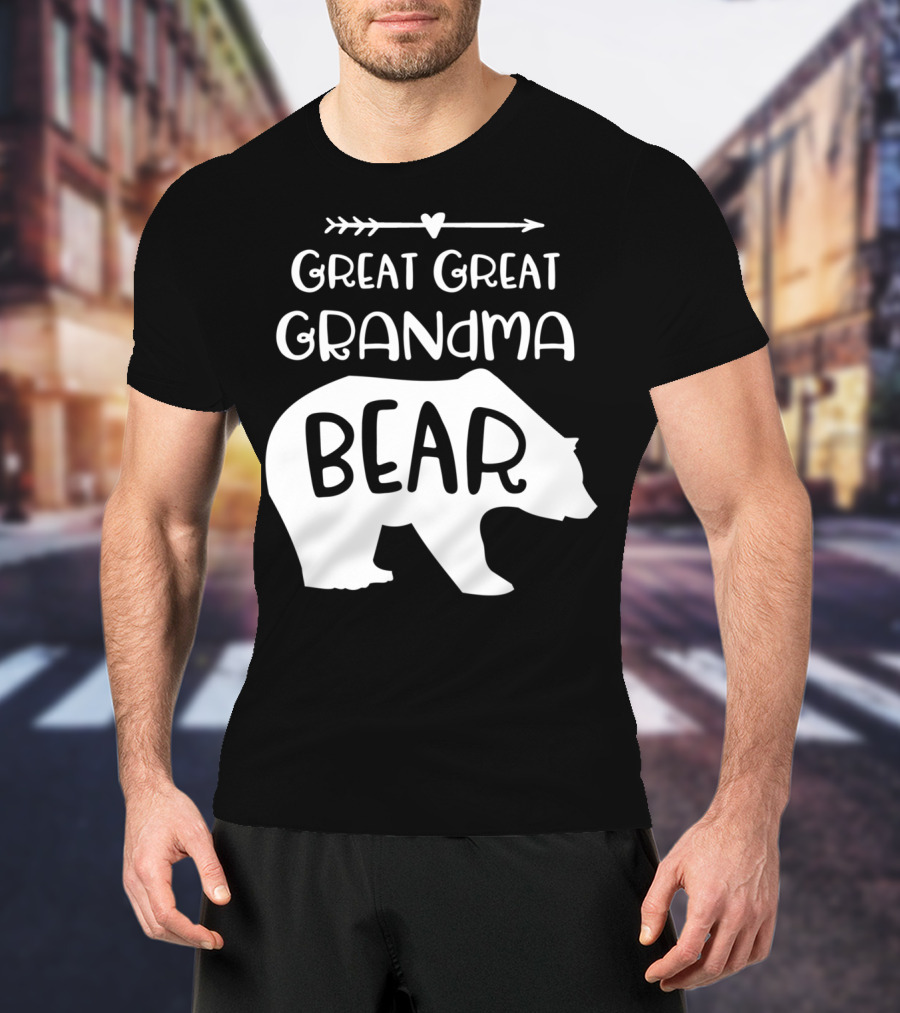 Great Great Grandma Bear Arrow Heart T-Shirt