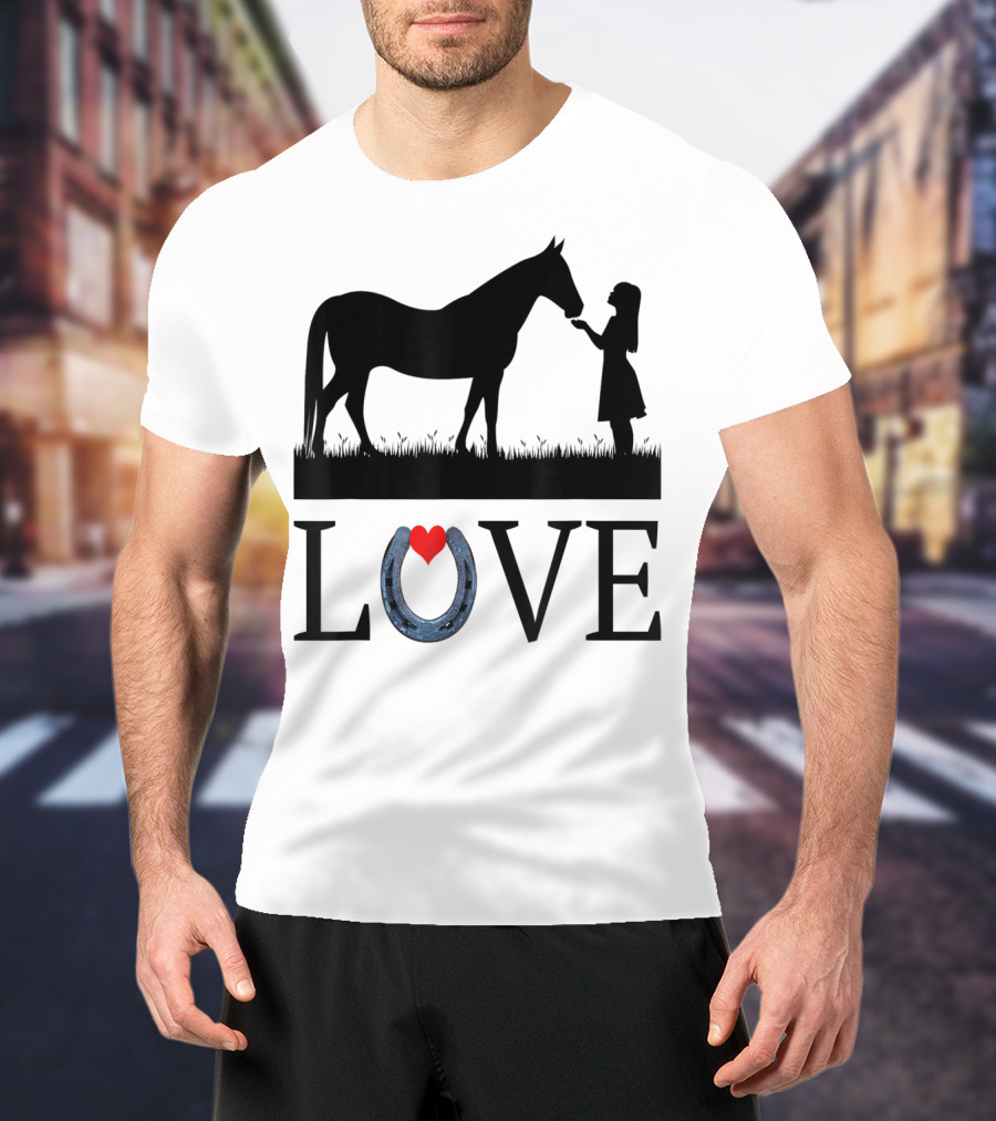 Horse Love Equestrian Girls Western Country Rodeo English T-Shirt