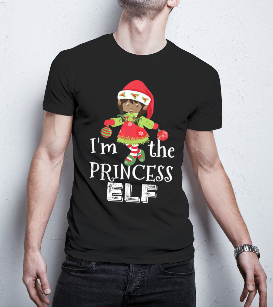 I'm The Princess Elf African American Holiday Festive Cheer T-Shirt