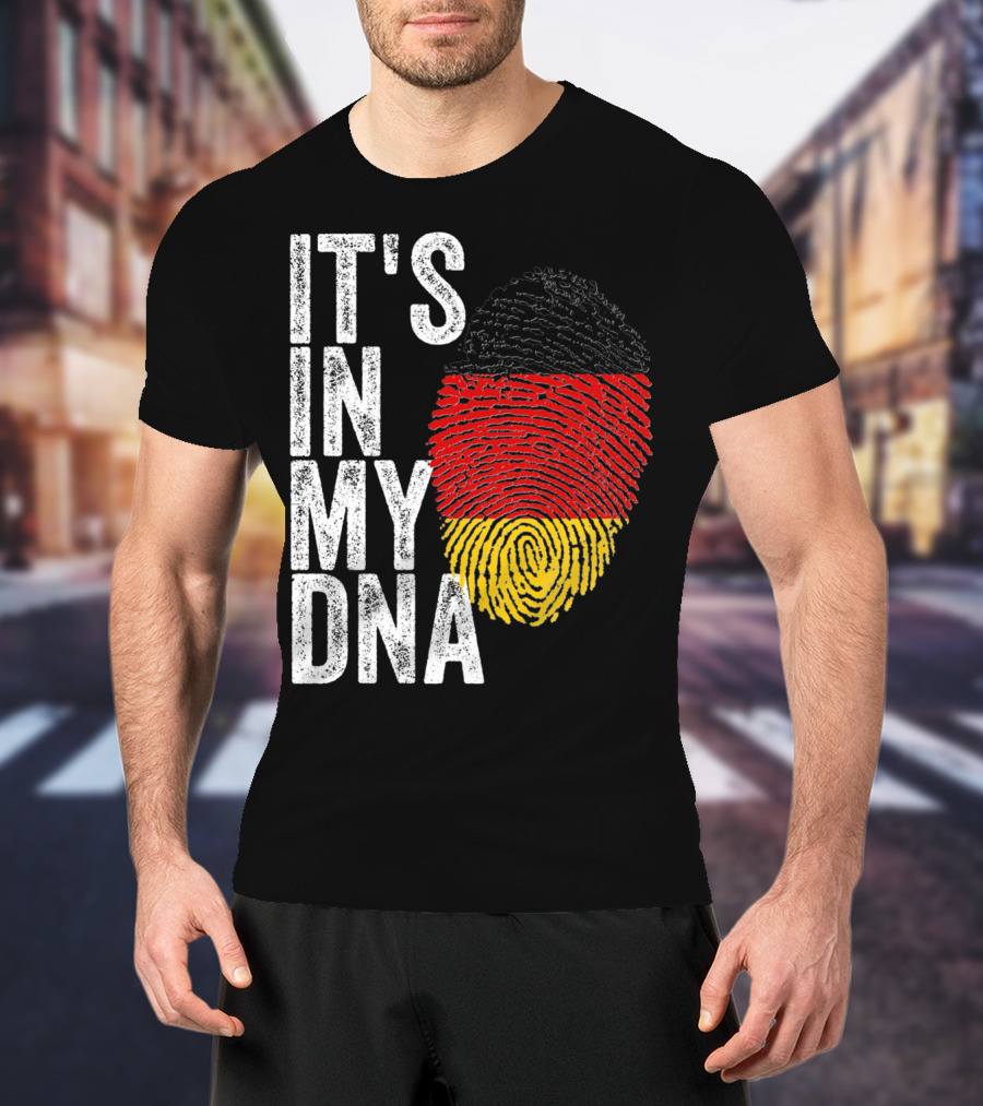 It's In My DNA Fingerprint German Flag Germany Pride T-Shirt