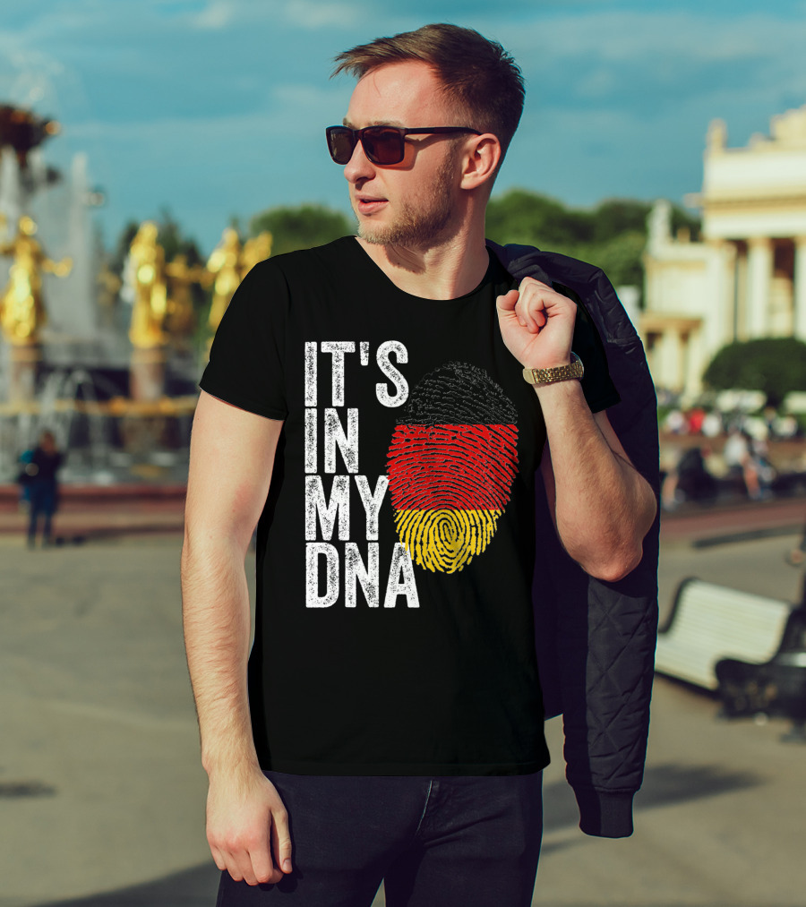 It's In My DNA Fingerprint German Flag Germany Pride T-Shirt