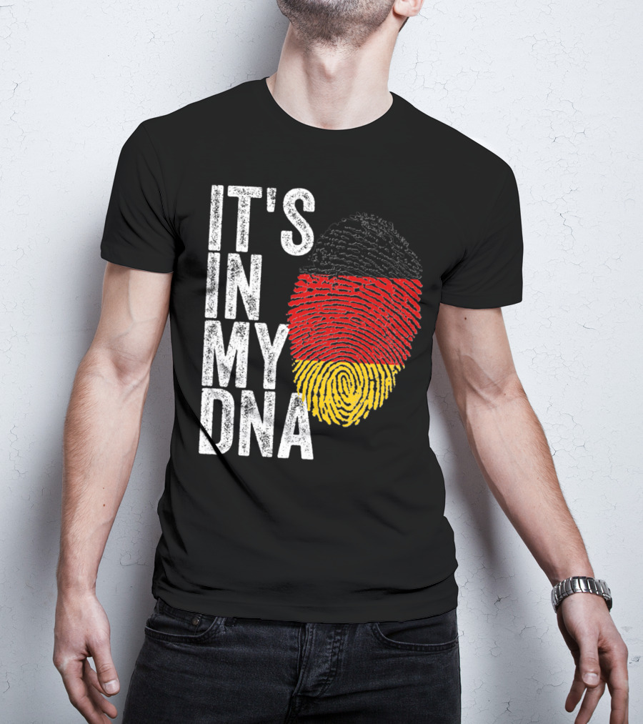 It's In My DNA Fingerprint German Flag Germany Pride T-Shirt