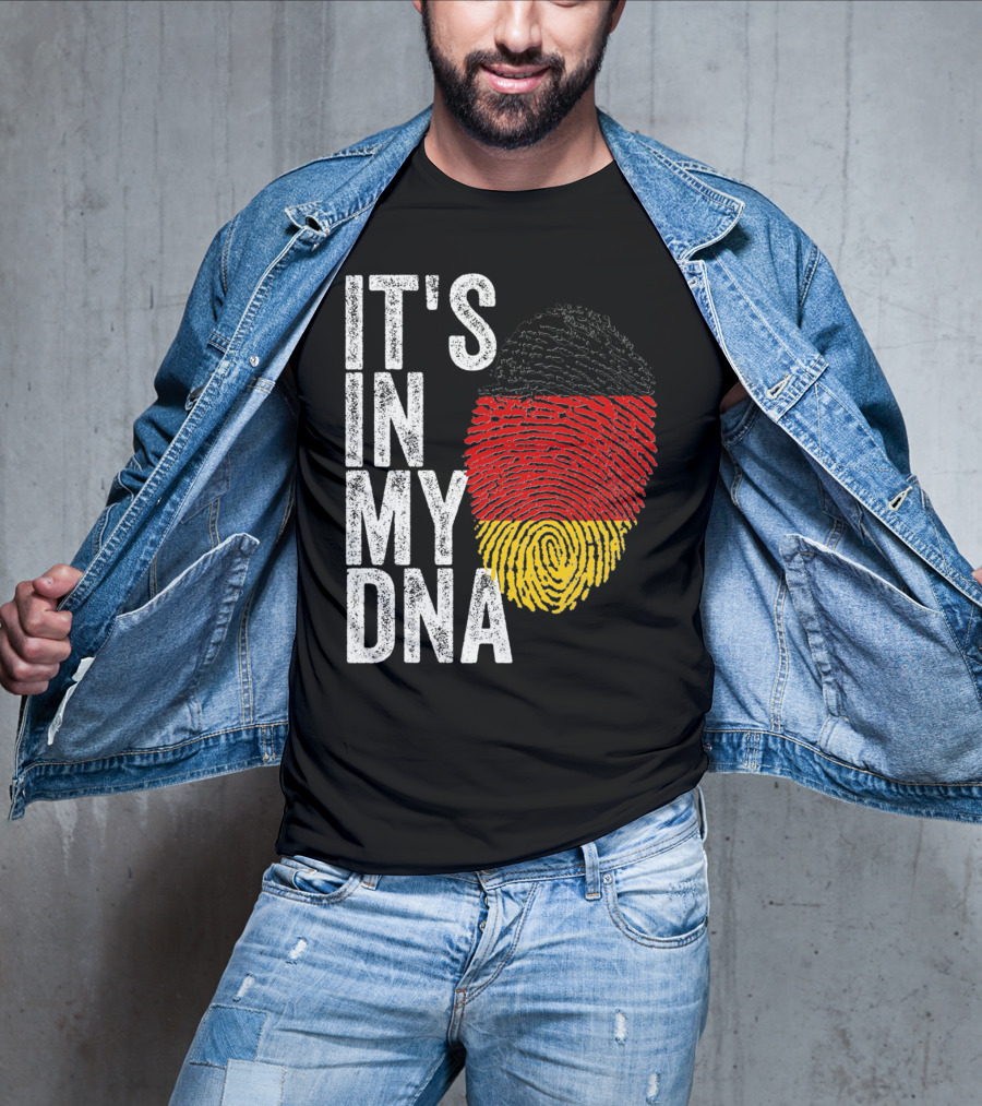 It's In My DNA Fingerprint German Flag Germany Pride T-Shirt