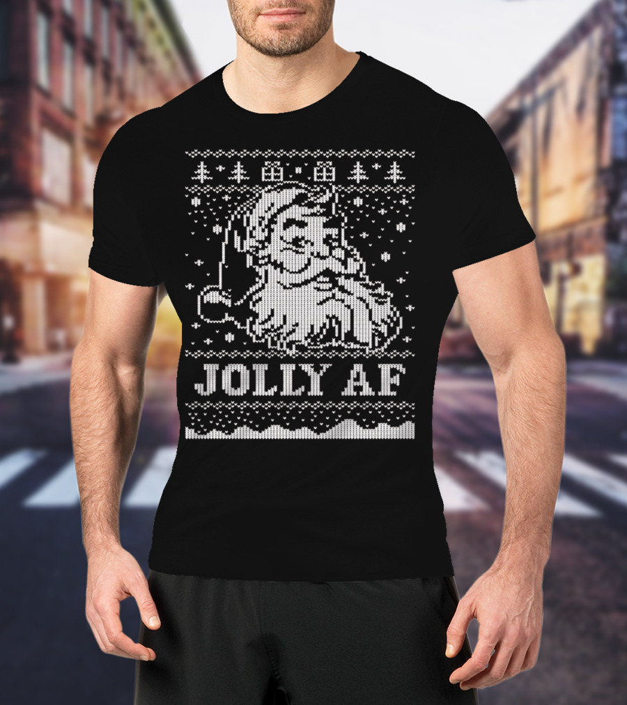 Jolly AF Santa Christmas T-Shirt