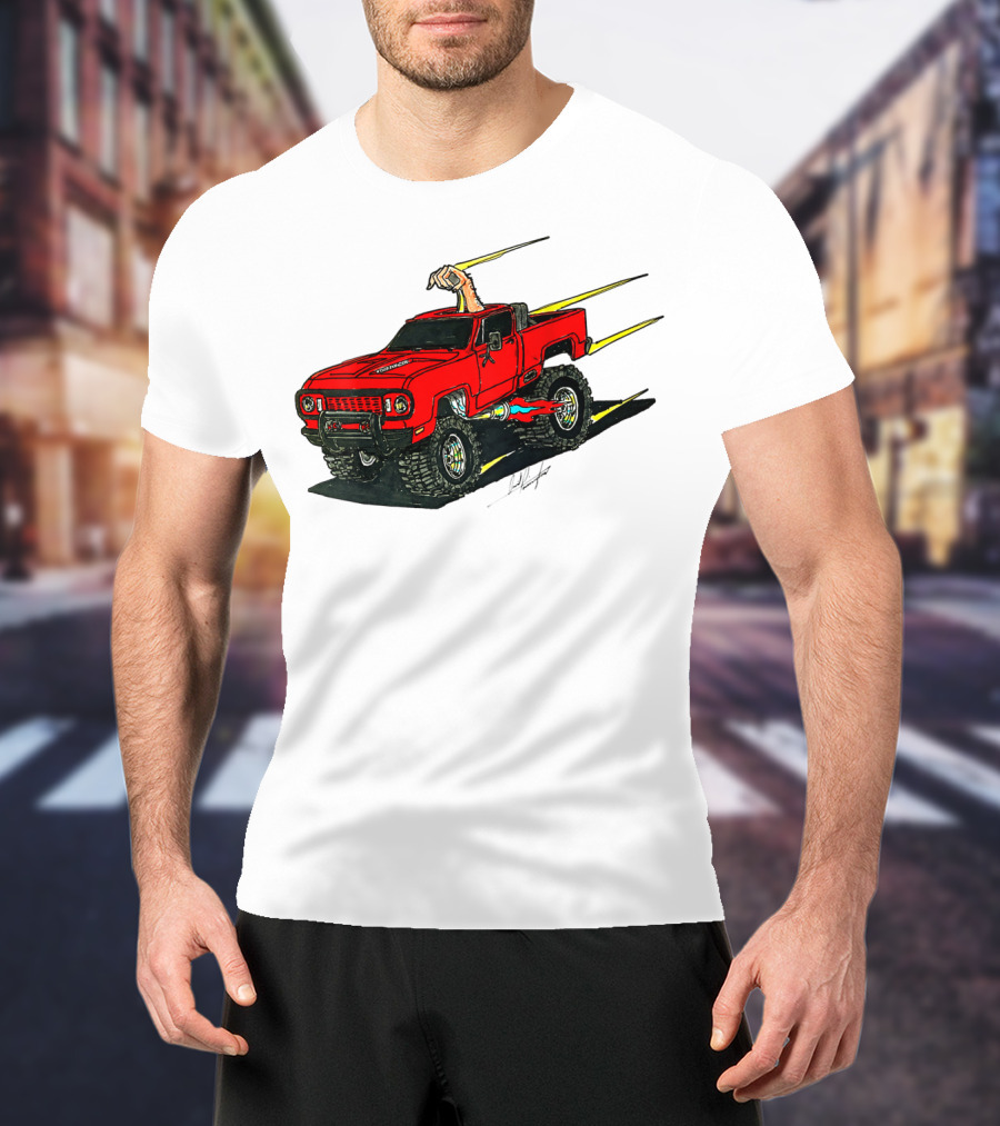 Kurt's Old Truck Red Off-Road Adventure With Arm Out The Window T-Shirt