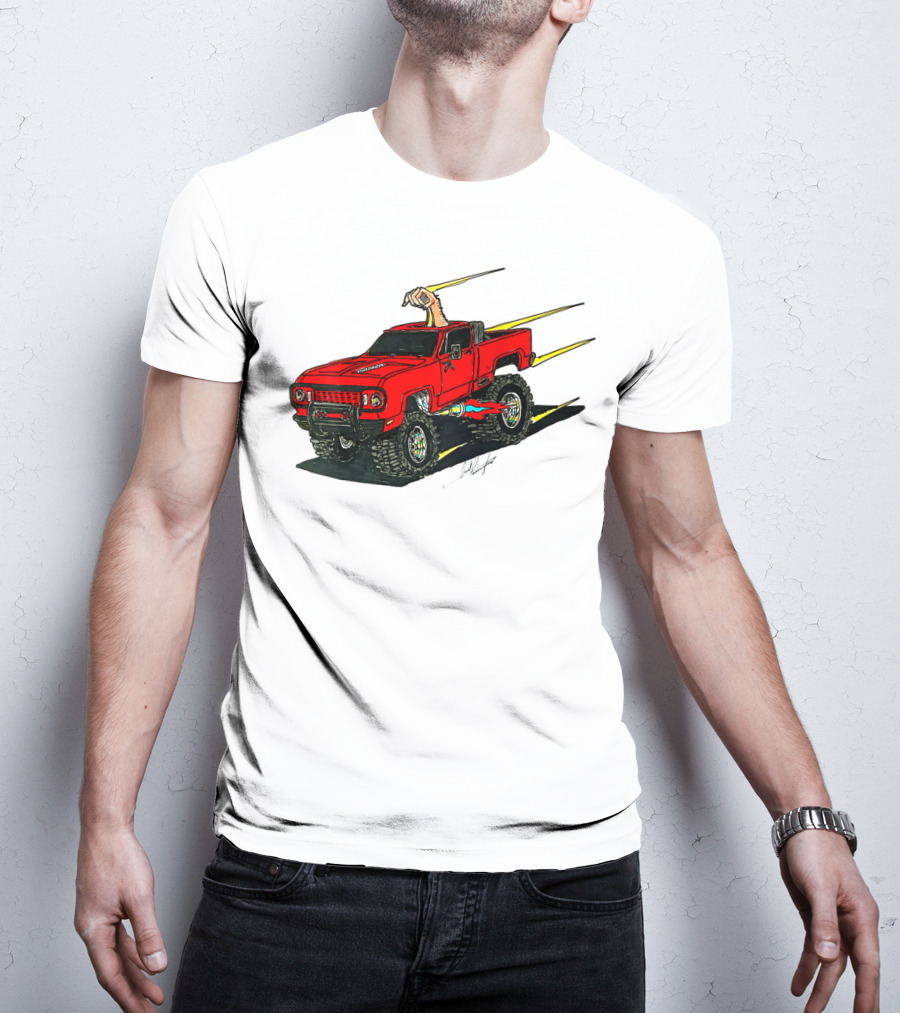 Kurt's Old Truck Red Off-Road Adventure With Arm Out The Window T-Shirt