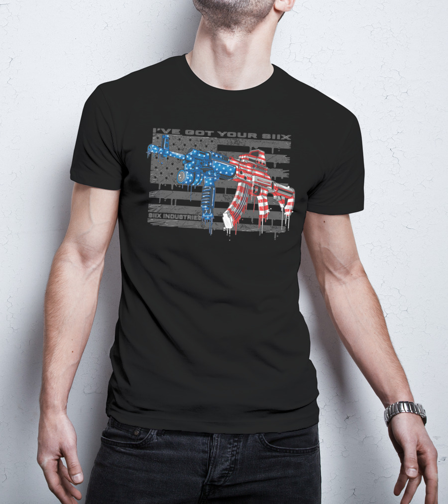 I've Got Your Six Industries American Flag Rifle T-Shirt