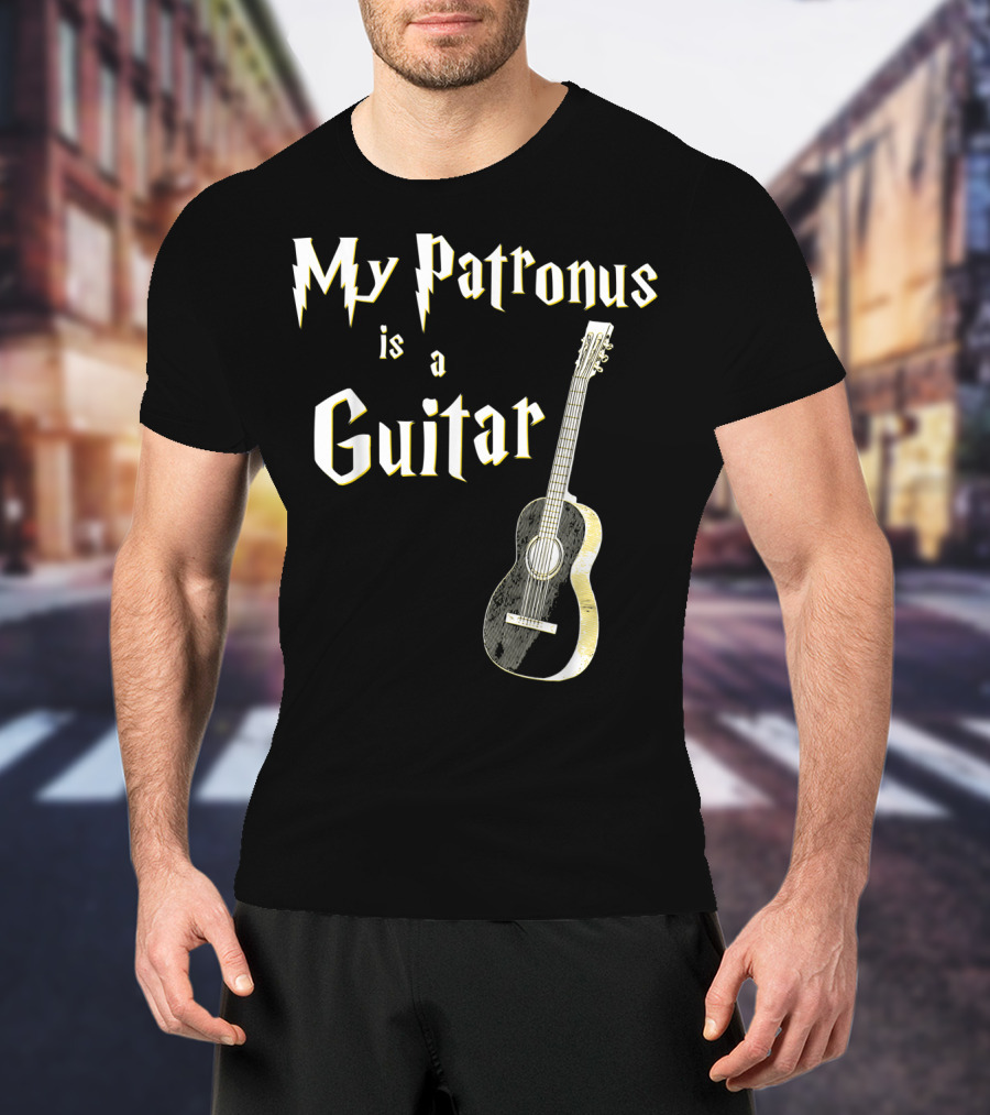 My Patronus Is A Guitar Harry Fan T-Shirt