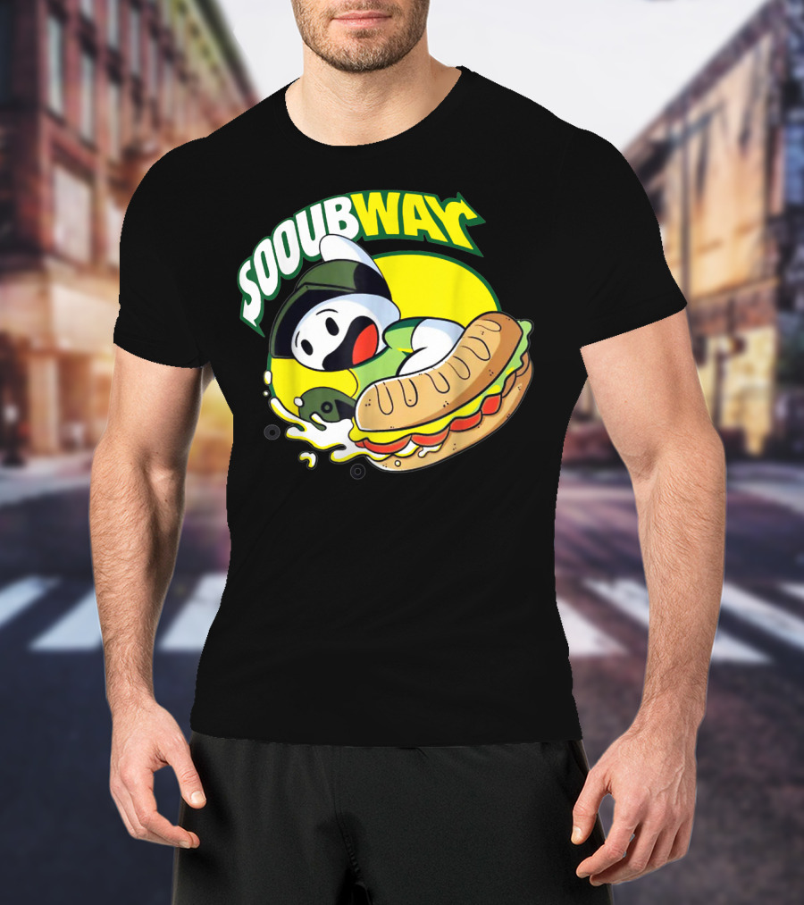 SOOUBWAY Funny Odd Ghost Sandwich Burst T-Shirt