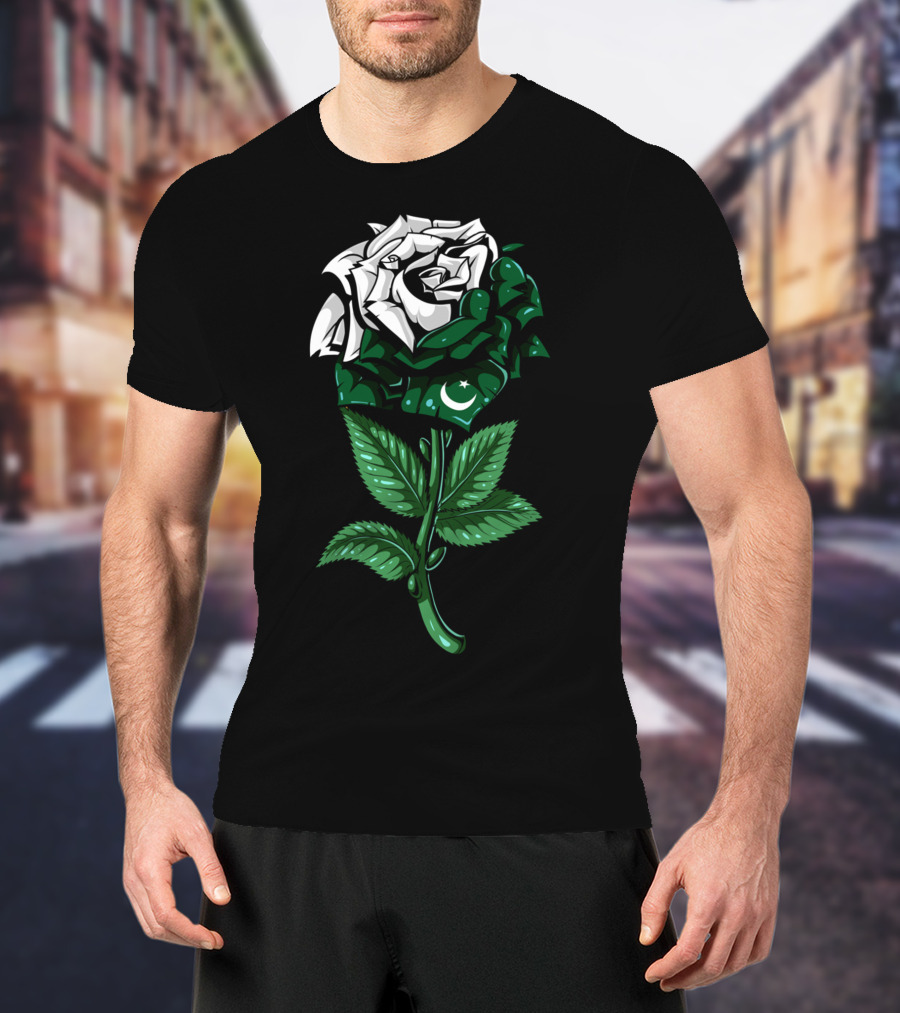 Pakistan Flag Rose T-Shirt