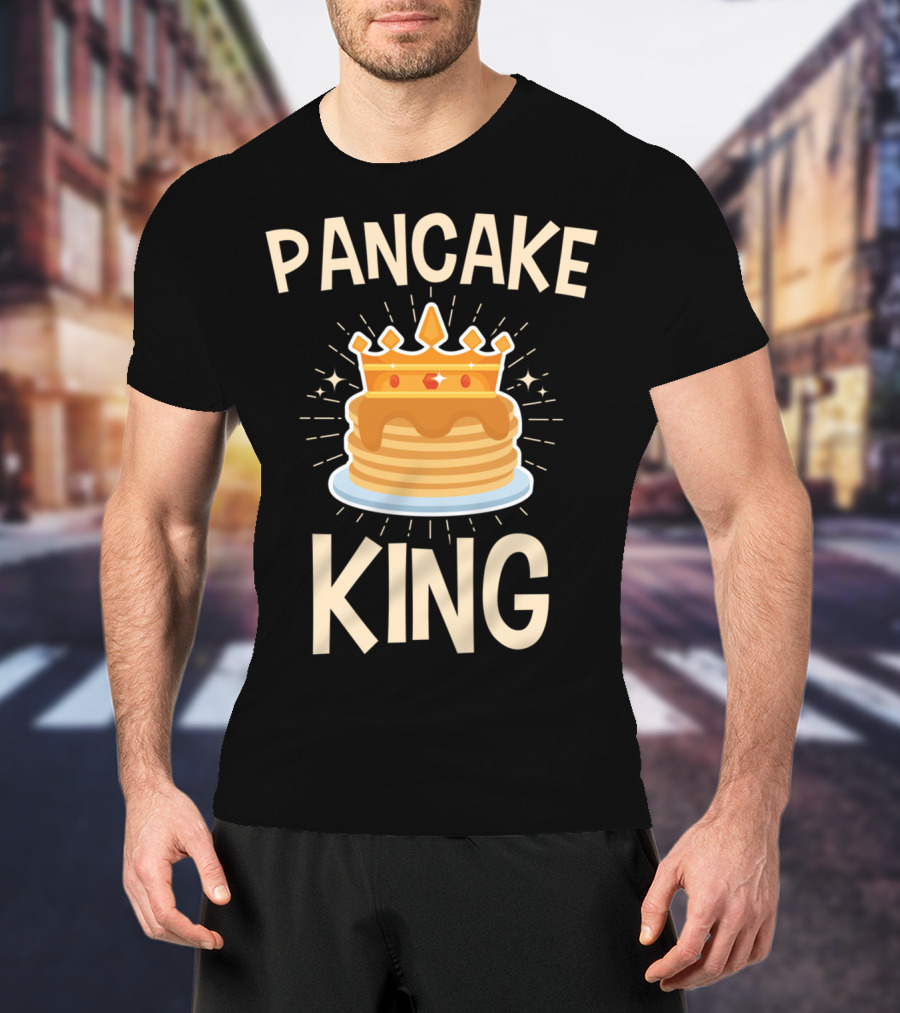 Pancake King Breakfast Stack Crown T-Shirt
