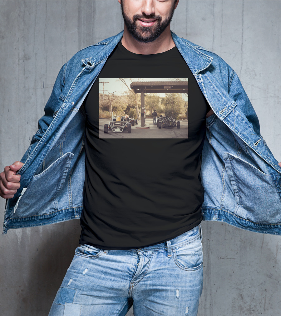 Race Car Pit Stop Fueling Moment At Outdoor Station T-Shirt