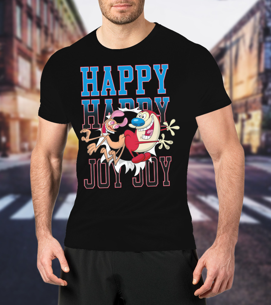 Ren And Stimpy Happy Happy Joy Joy T-Shirt