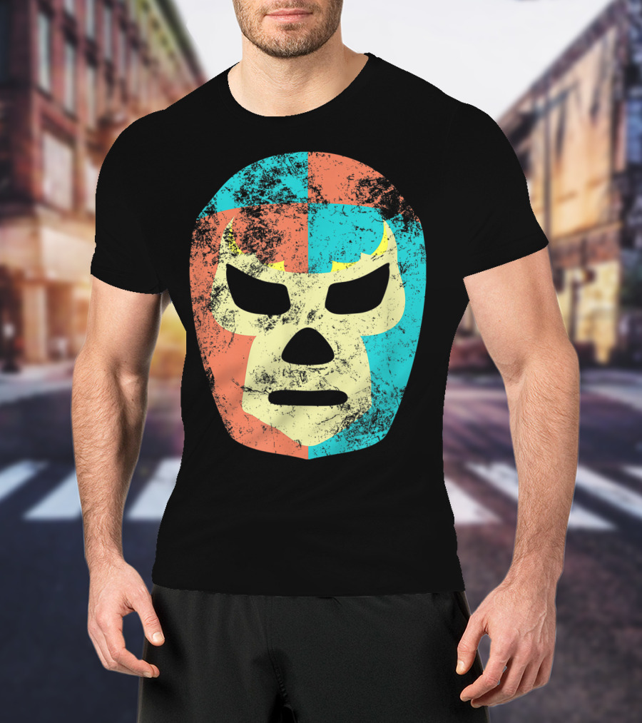 Retro Mexican Lucha Libre Wrestling Mask T-Shirt