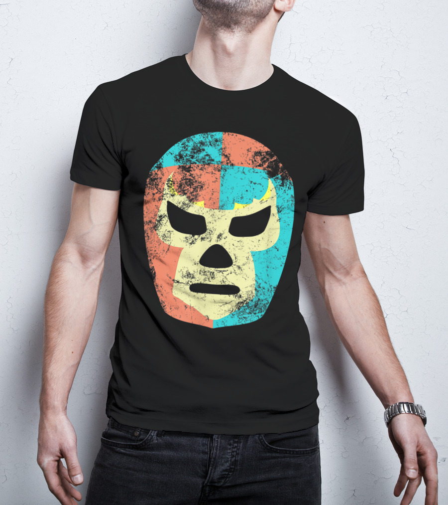 Retro Mexican Lucha Libre Wrestling Mask T-Shirt