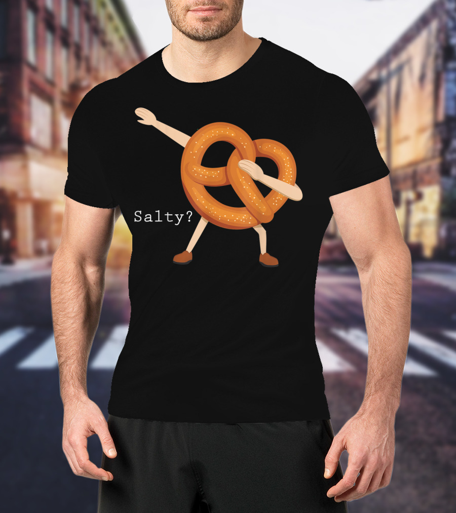 Salty Dabbing Pretzel Funny Foodie Baker T-Shirt