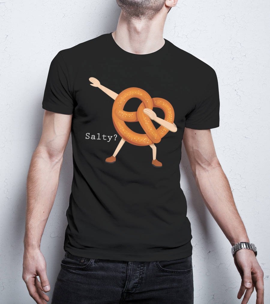 Salty Dabbing Pretzel Funny Foodie Baker T-Shirt