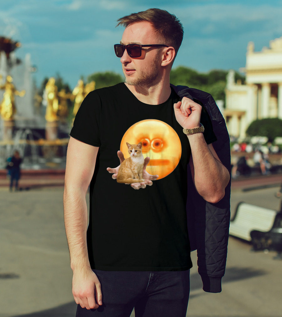 Screen Reaching Emoji Cat Meme Dank T-Shirt