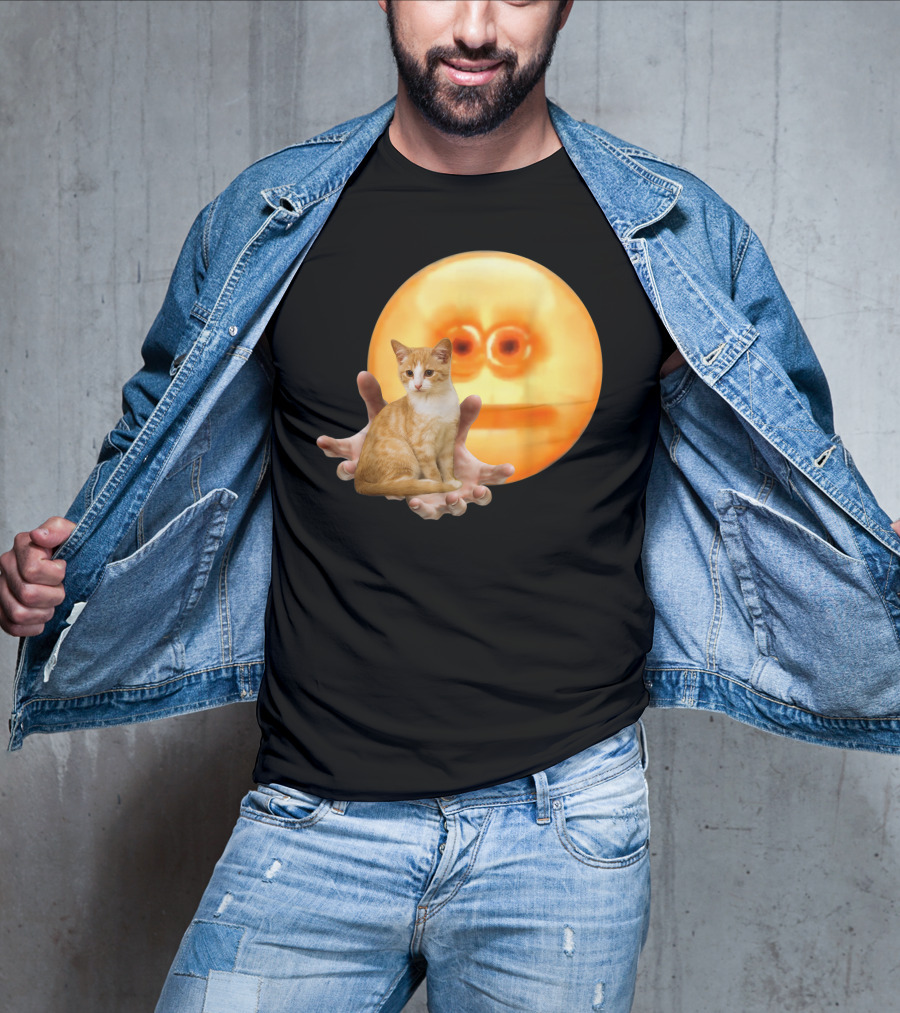 Screen Reaching Emoji Cat Meme Dank T-Shirt