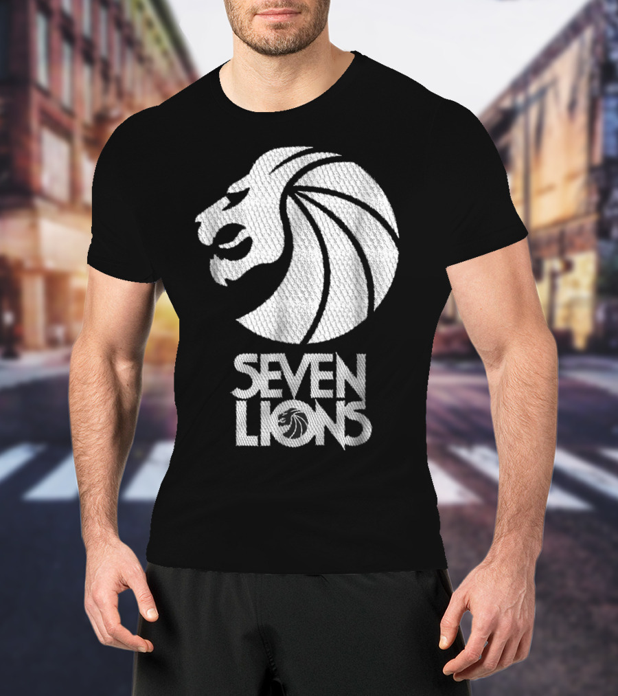 Seven Lions Iconic Logo Lion Head T-Shirt