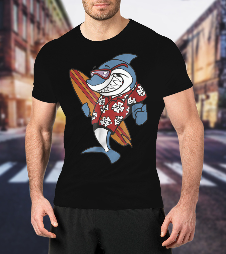 Shark Surf Hawaiian Surfing T-Shirt