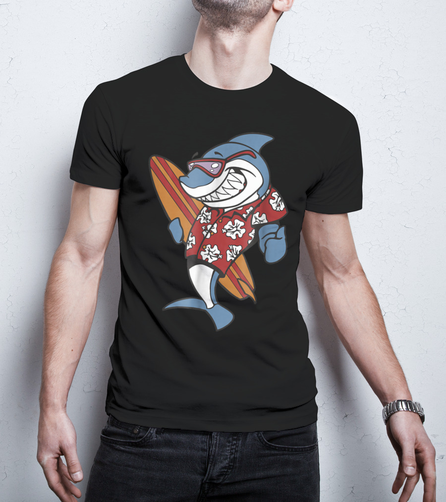 Shark Surf Hawaiian Surfing T-Shirt