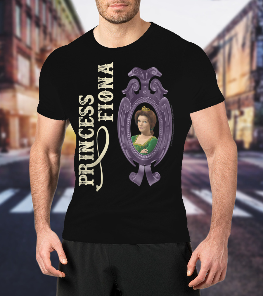 Shrek Princess Fiona In Purple Mirror Reflection T-Shirt