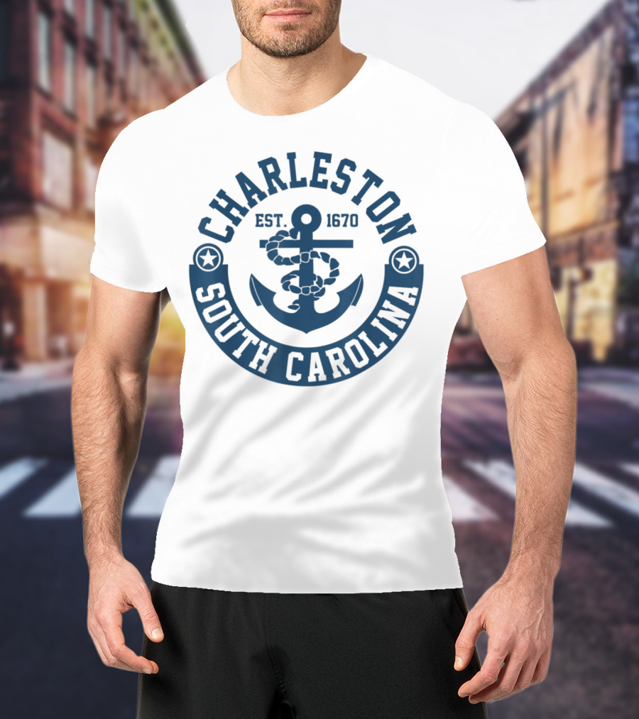 Charleston South Carolina Est. 1670 Anchor T-Shirt
